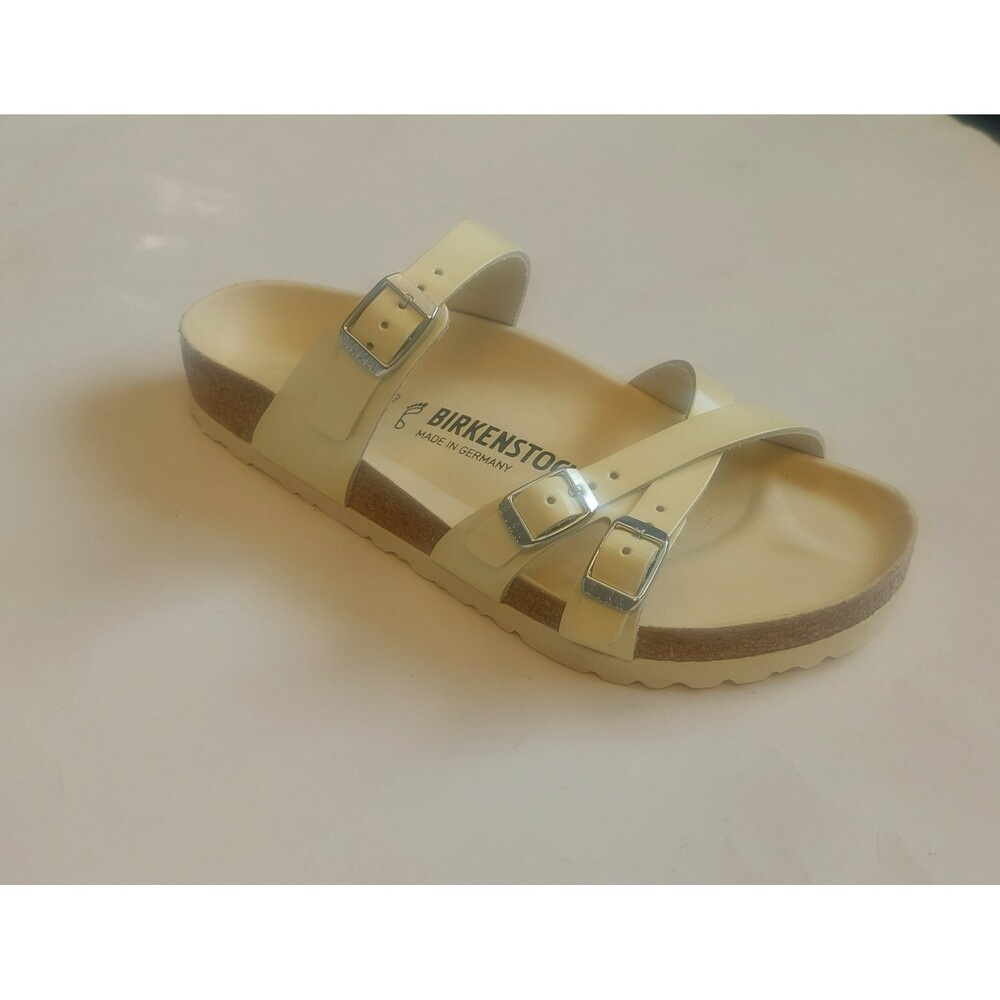 Birkenstock Franca Womens 9 EU 40 Leather Sandals High Shine Butter Regular Fit